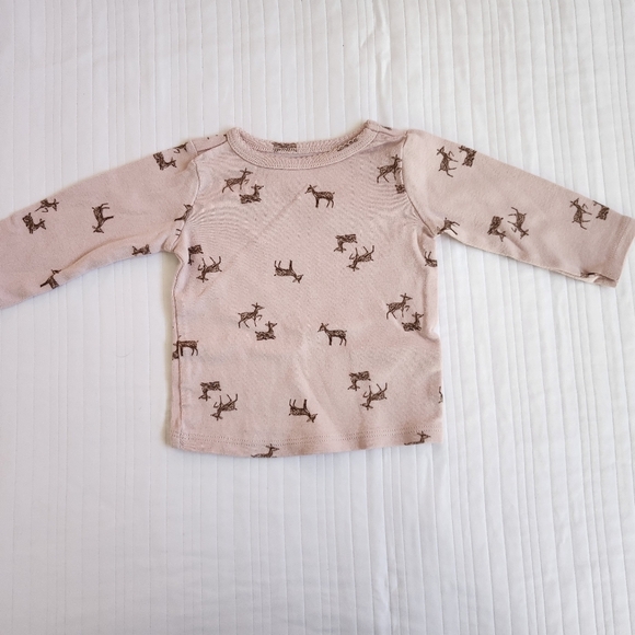 Carter's Other - Carter's Light Pink Deer Pattern Long Sleeve Tee